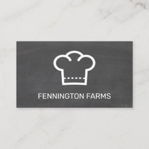Chef Hat Chalkboard Background Business Card