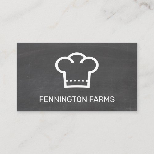Chef Hat  Chalkboard Background Business Card
