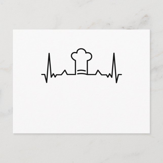 Chef hat Cooking - Food Heartbeat Gifts Postcard (Front)