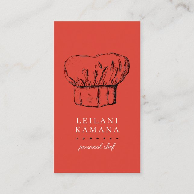Chef Hat Culinary Business Cards (Front)