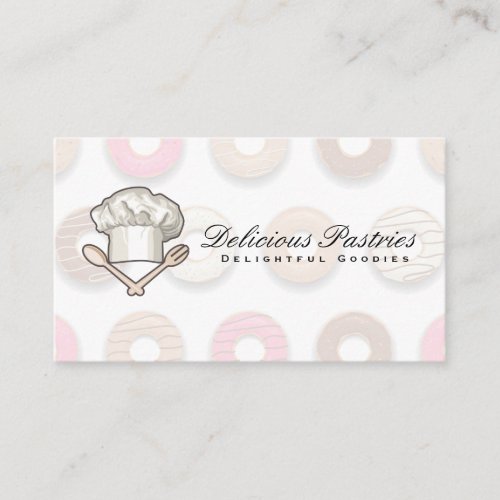 Chef Hat  Donut Pattern Business Card