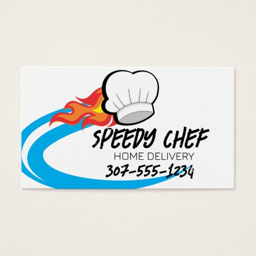Chef hat flames meal food delivery event catering