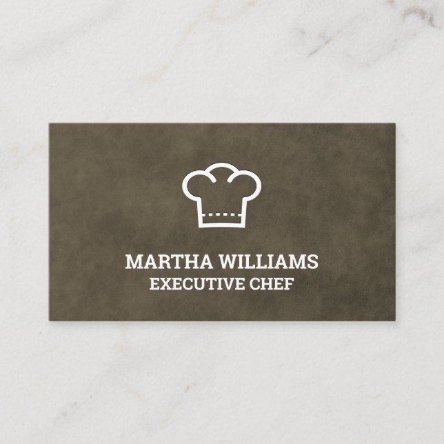 Chef Hat Icon Business Card (Front)