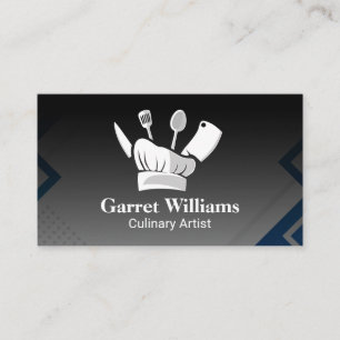 Chef Hat Kitchen Cooking Tools Business Card