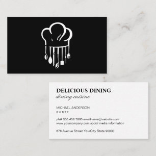 Chef Hat   Kitchen Tools Business Card