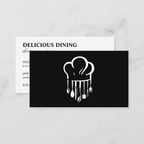 Chef Hat  Kitchen Tools Business Card