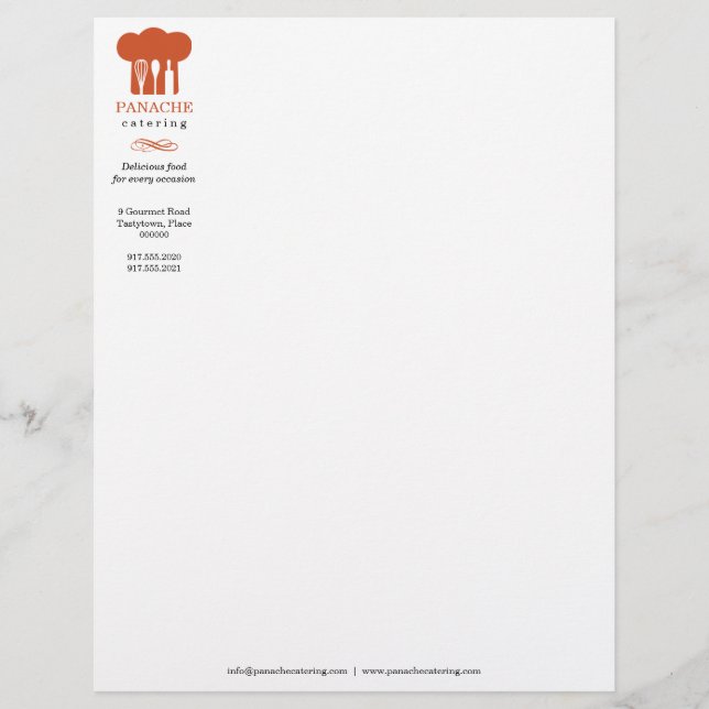 Chef Hat Letterhead (Front)