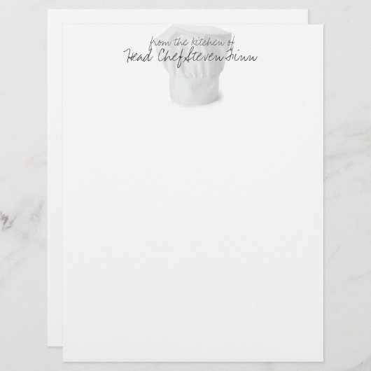 Chef Hat Letterhead (Front/Back)