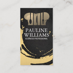 Chef Hat Logo Kitchen Tools Culinary Business Card