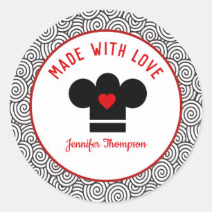 Chef Hat Made with Love Sticker