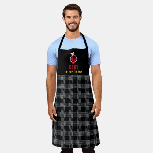 Chef hat monogram foodie personalized cooking apron