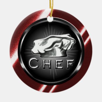 Chef Hat Ornament by HappyLuckyThankful at Zazzle