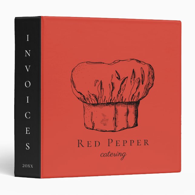 Chef Hat Personalized Binder (Front/Spine)
