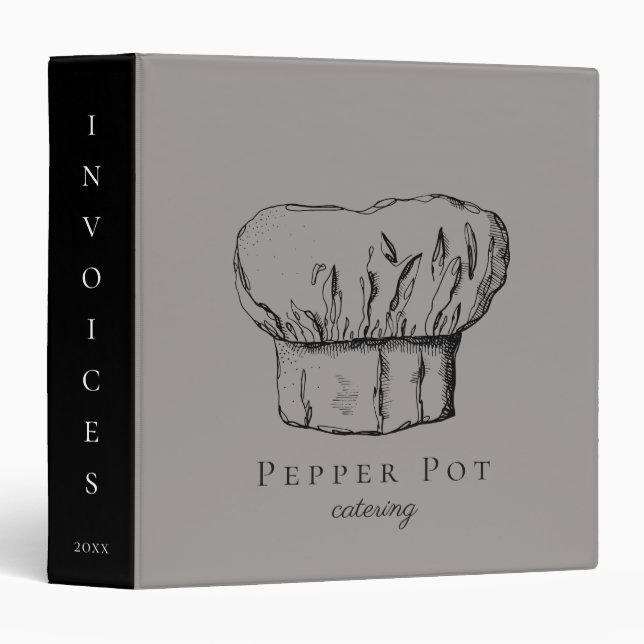 Chef Hat Personalized Business Binder (Front/Spine)