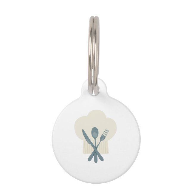 Chef Hat Pet ID Tag (Front)