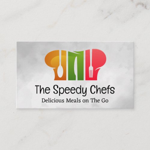 Chef Hat Silverware Logo Business Card