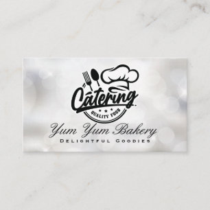 Chef Hat Silverware   Restaurant Business Card