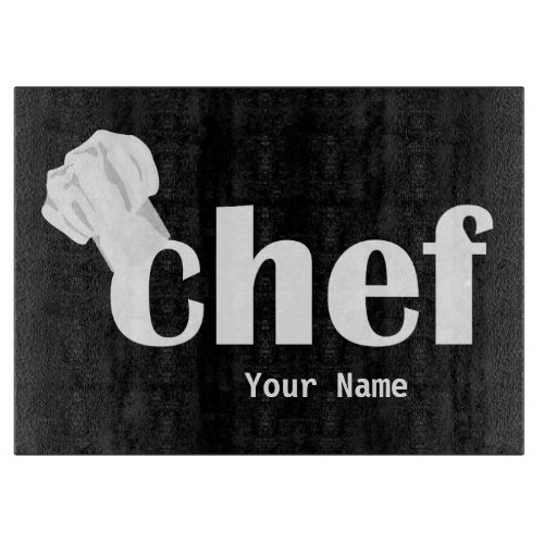 Chef Hat Text Custom Cutting Board