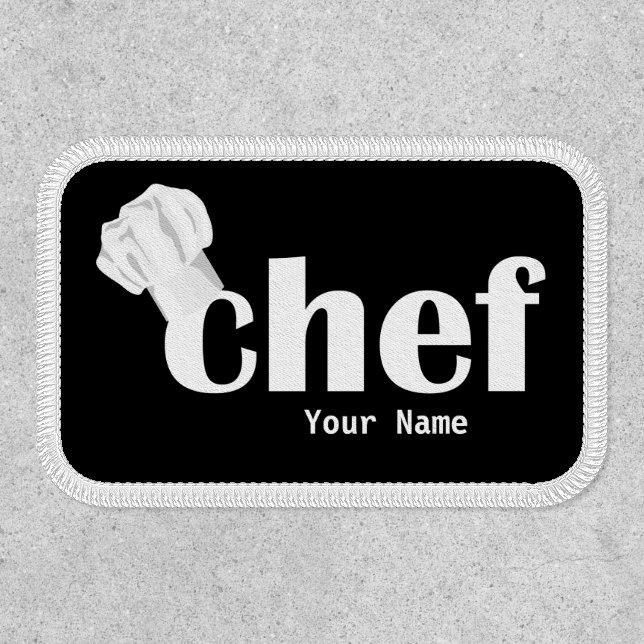 Chef Hat Text Custom Patch (Front)