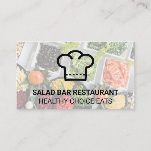 Chef Hat  Vegetables Business Card