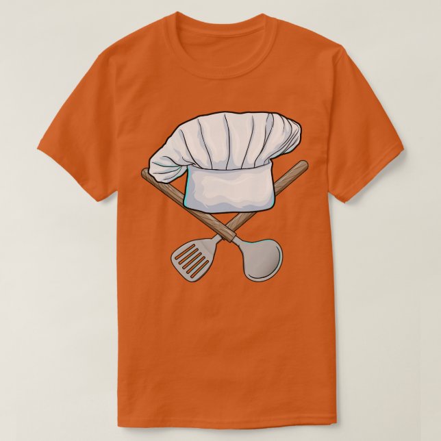 Chef hat with Wooden spoon T-Shirt (Design Front)