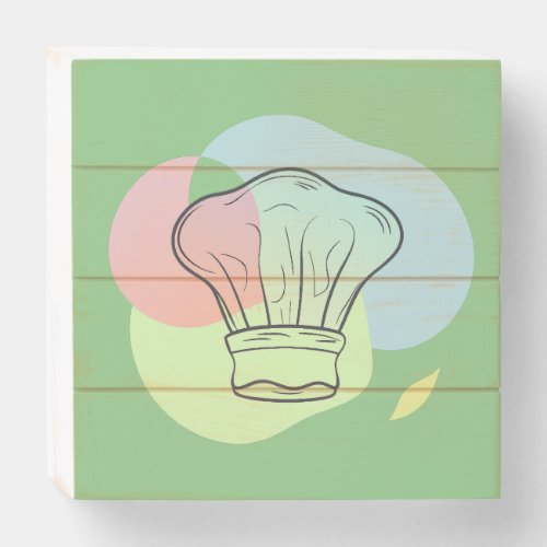 Chef Hat Wooden Box Sign