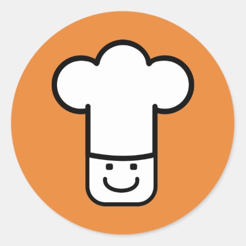 Chef Head Classic Round Sticker