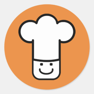 Chef Head Classic Round Sticker