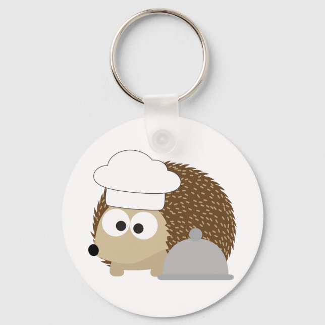 Chef Hedgehog Keychain (Front)