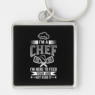 Chef Here Feed Not Kiss Cooking Lover Funny Gift Keychain