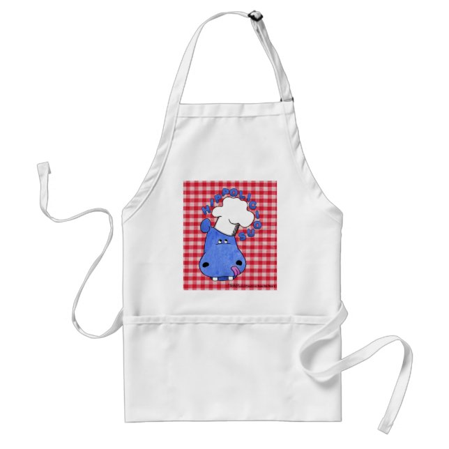 Chef Hippo-Hippolicious Adult Apron (Front)
