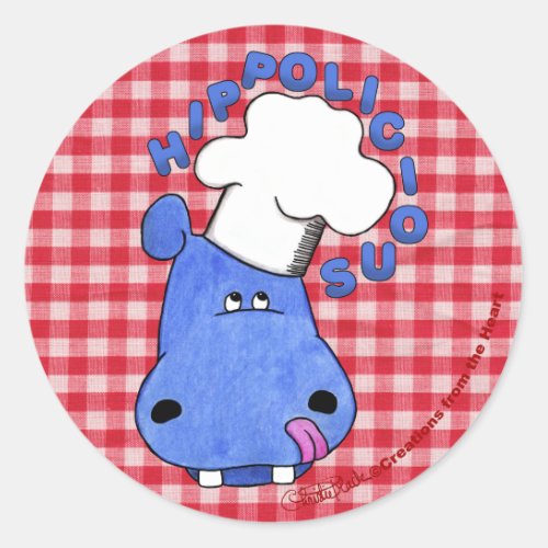 Chef Hippo_ Hippolicious Classic Round Sticker