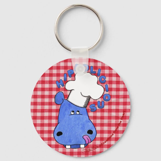 Chef Hippo- Hippolicious Keychain (Front)