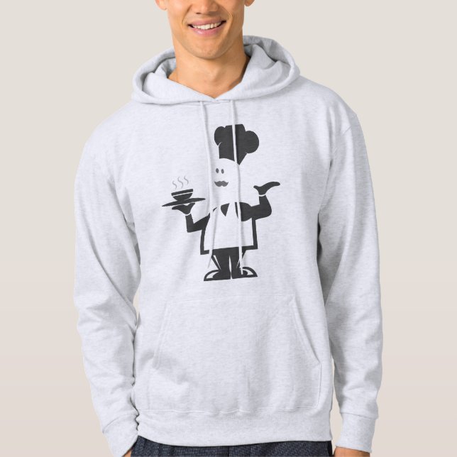 Chef holding a bowl of soup hoodie (Front)