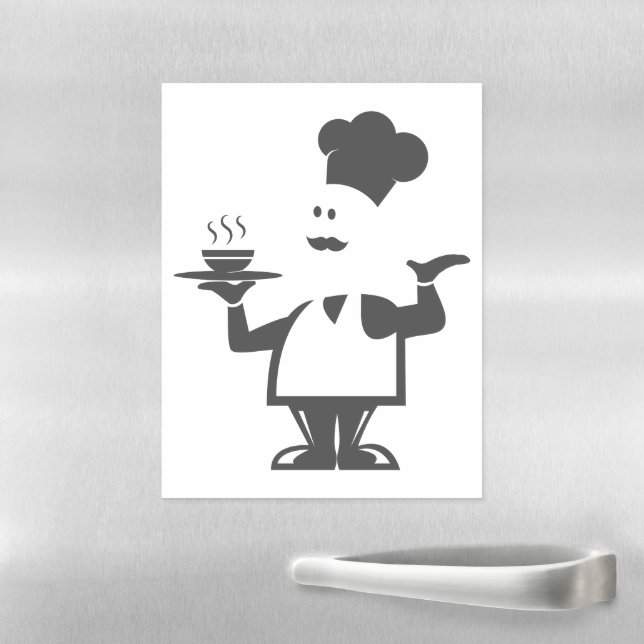 Chef holding a bowl of soup magnetic dry erase sheet (In Situ)