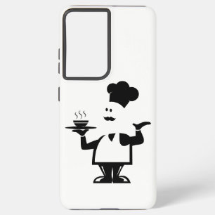 Chef holding a bowl of soup samsung galaxy s21+ case