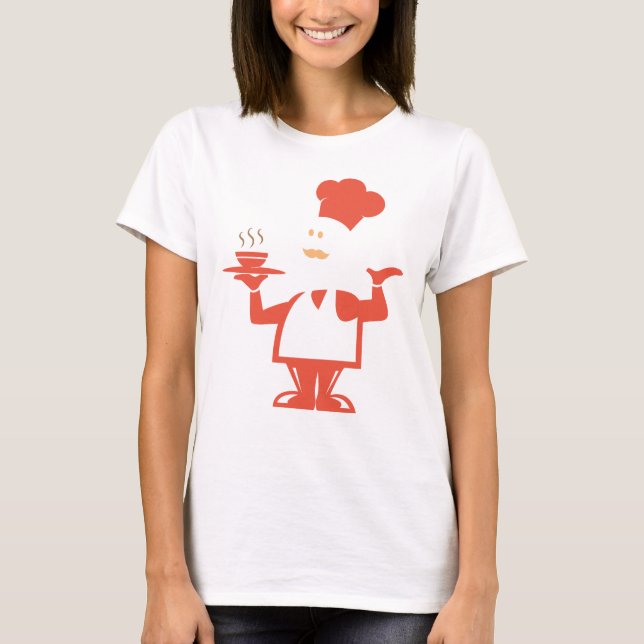 Chef holding a bowl of soup T-Shirt (Front)