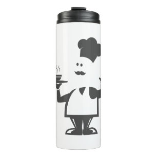 Chef holding a bowl of soup thermal tumbler
