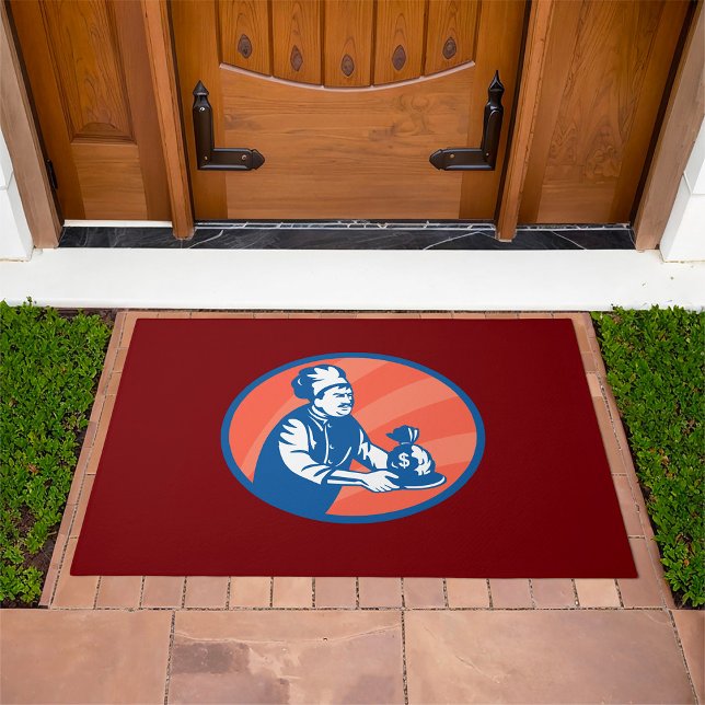 Chef Holding Money Bag Restaurant Finance  Doormat (Creator Uploaded)