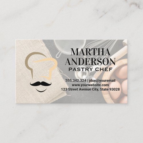 Chef Icon  Baking Ingredients and Tools Business Card