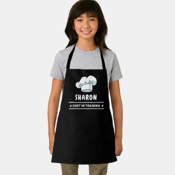 Chef In Training Chef Hat For Kids Classic Black Apron by UrHomeNeeds at Zazzle