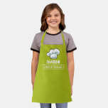 Chef In Training Chef Hat For Kids Olive Green Apron at Zazzle