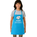 Chef in Training Chef Hat Logo For Kids Light Blue Apron Chef in Training Chef Hat Logo For Kids Light Blue Apron