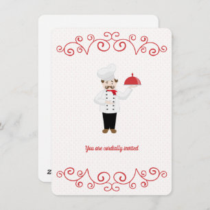 Chef Inspired Retirement Dinner Invitation
