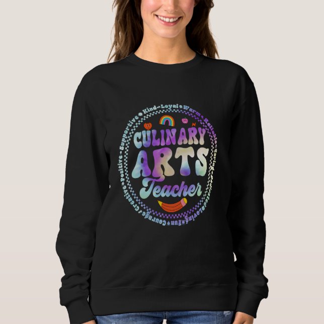 Chef Instructor Back to school Culinary Arts Teach Sweatshirt (Front)