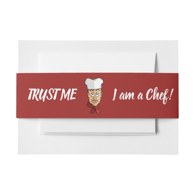 Chef Invitation Belly Band (Front Example)