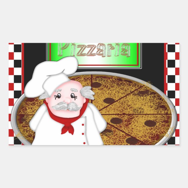 Chef Italiano Rectangular Sticker (Front)