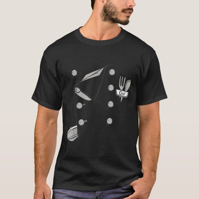 Chef Jacket Chef Costume Cook Cooking Funny Chef G T-Shirt (Front)