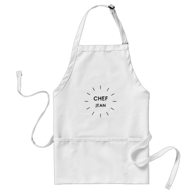 Chef Jean, surprise ou cadeau idéal Adult Apron (Front)