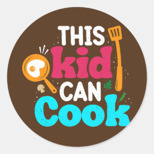 Chef Kid Can Cook Cooking Lovers Future Chef Classic Round Sticker